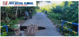 Jalan Jembatan Desa Gerinam Amblas, Aktifitas Masyarakat Terganggu