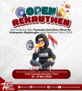 Bawaslu Majalengka Buka Pendaftaran PKD Untuk Pilkada 2024