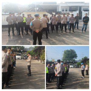 Pimpin Apel Pagi, Kapolsek Cimaung IPDA BUDI .M. SH. Berikan Arahan Pentingnya Kedisiplinan