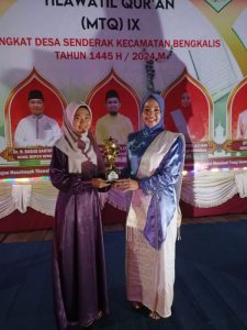 Pj Kepala Desa Senderak Tari Fitri Sartini, S.Tr.Keb Resmi Tutup Musabaqah Tilawatil Qur’an(MTQ) Ke- IX Tingkat Desa Senderak Tahun 2024