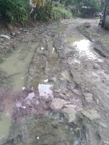 Kurangnya Perhatian Dari Pemerintah Beginilah Kondisi Jalan Kampung Cipining Desa Sinarlaut
