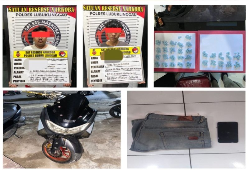 Dua Remaja Berhasil Di Amankan Satuan Reserse Narkoba Polres Lubuk Linggau Atas Dugaan Kepemilikan Narkotika Golongan I Jenis ekstasi.