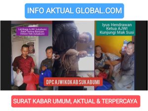 Mak Susi 4 Tahun Lebih Menderita Stroke, Lembaga Ajwi Serahkan Bantuan Sembako dari Dinas Sosial Kab.Sukabumi