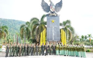 Dalam Rangka HUT TNI Ke 79 Kodim 0406/Lubuk Linggau Menggelar Ziarah Nasional Taman Makam Pahlawan PATRIA Bukit Sulap