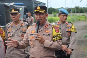 Polres Majalengka Gelar Apel Pengamanan Unjuk Rasa Serikat Pekerja Dan Serikat Buruh