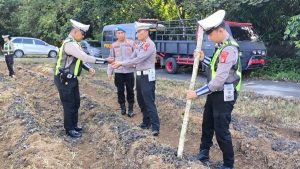 Sukseskan Program Presiden RI di Bidang Ketahanan Pangan, Polres Musi Rawas “Sulap” Lahan Asrama Jadi Kebun Pangan
