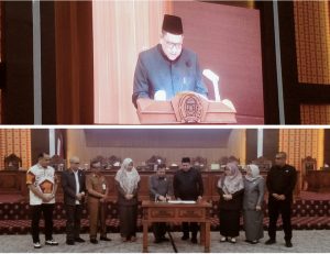 Pj Wako Hadir Rapat Paripurna DPRD Kota Lubuk Linggau Dalam Rangka Mendengarkan Laporan Pansus Dewan