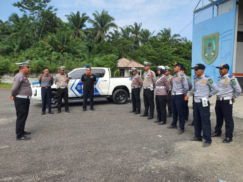 Agar Aman dan Lancar Jelang Lebaran Satlantas Polres Rohil Gelar Rampcheck Kendaraan