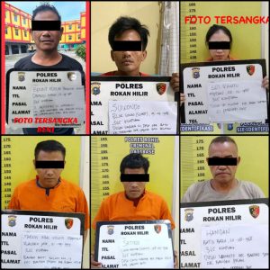 Di Back Up Tim Resmob Polda Riau, Polres Rokan Hilir Berhasil Ringkus 6 Pelaku Perampokan Bersenpi di BRILink