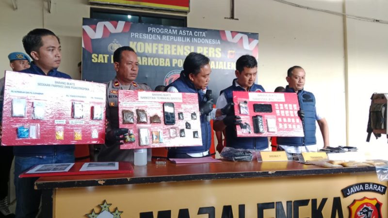 Selama Sepekan, Satres Narkoba Polres Majalengka Berhasil Amankan 7 Pelaku Peredaran Narkoba
