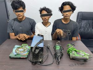 Polsek Pinggir Berhasil Bekuk 3 Pelaku Pencurian