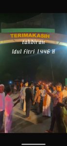 Kepala Desa Sebauk,Tamrin Resmi Buka Pawai Gema Takbir Keling Hari Raya Idul Fitri Tahun 2025