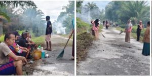 Sebagai Bentuk Peduli Lingkungan, Kadus Permai Desa Pambang Pesisir Melaksanakan Kegiatan Gotong Royong
