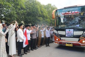216 Calhaj Tepung Tawari Dan Dilepas Langsung Bupati Padang Lawas Utara