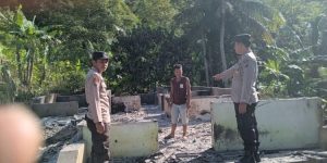 Polsek Limau Identifikasi Kebakaran Rumah