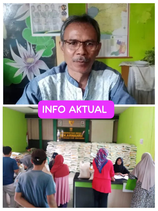Desa Sekarwangi Salurkan Bansos Beras 20 Kg Sekaligus untuk 965 KPM
