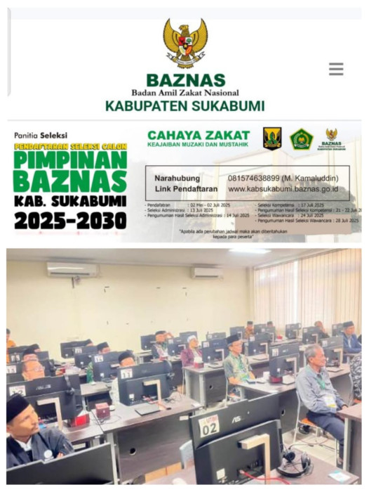 10 Nama Lolos! Ini Hasil Seleksi Calon Pimpinan BAZNAS Sukabumi 2025–2030
